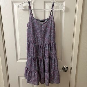 Purple floral sun dress